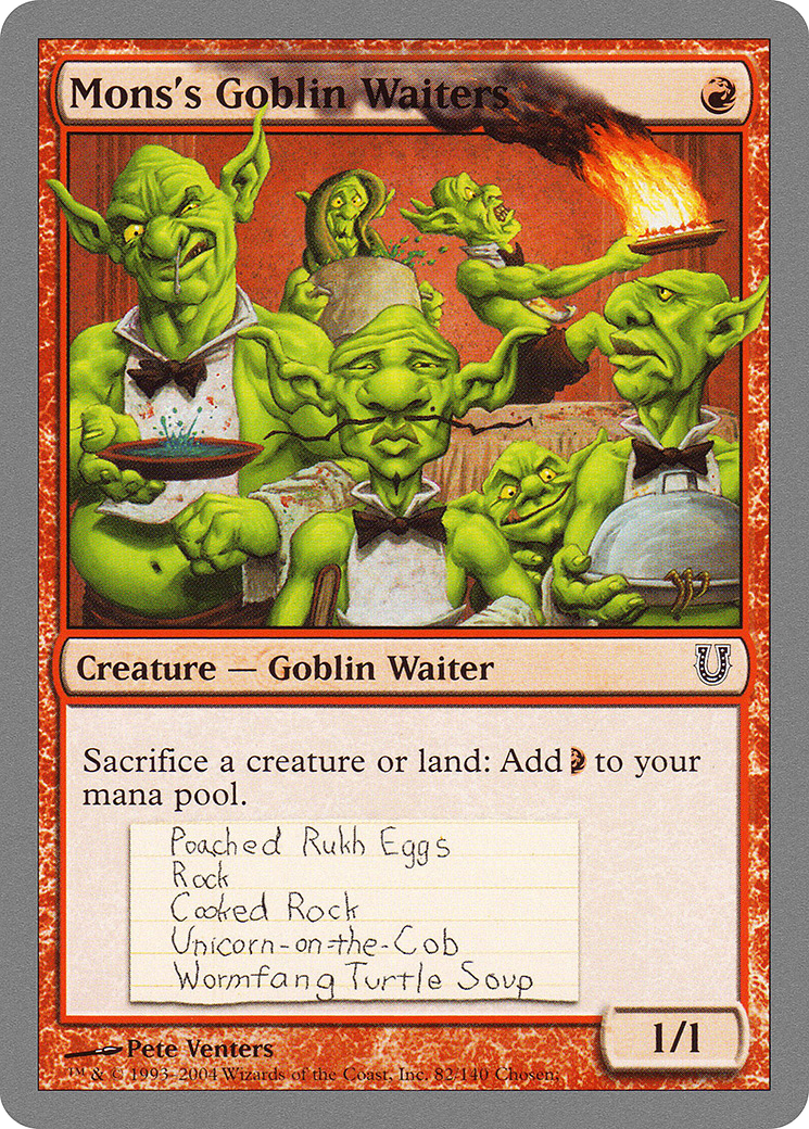 Mons's Goblin Waiters (UNH-082) [Unhinged]