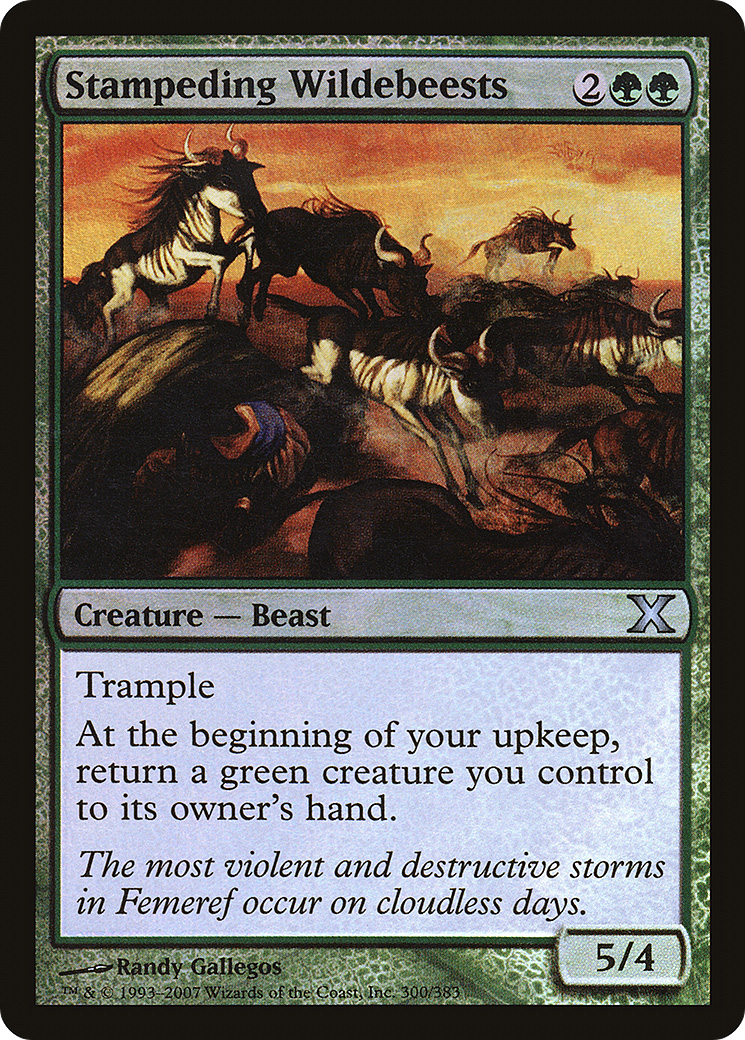 Stampeding Wildebeests (10E-300★) [Tenth Edition] Foil