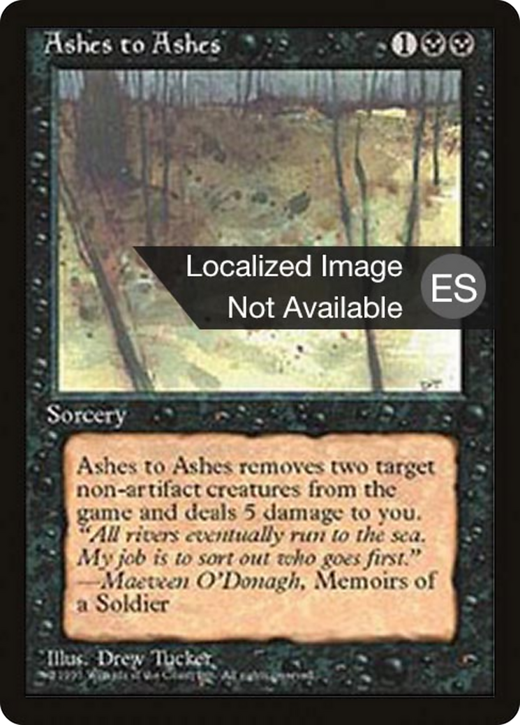 Ashes to Ashes (4BB-119) [Fourth Edition Foreign Black Border]