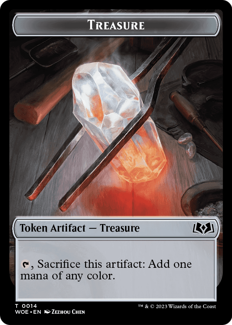 Treasure (TWOE-014) [Wilds of Eldraine Tokens] Foil
