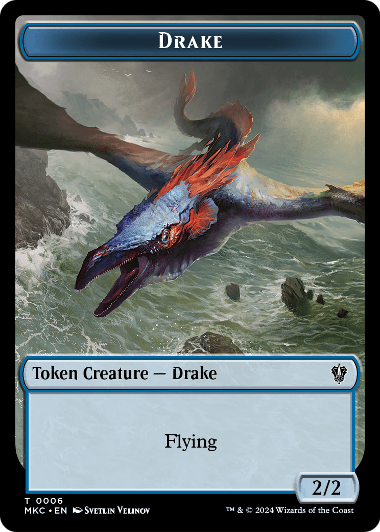 Drake (TMKC-006) [Murders at Karlov Manor Commander Tokens]