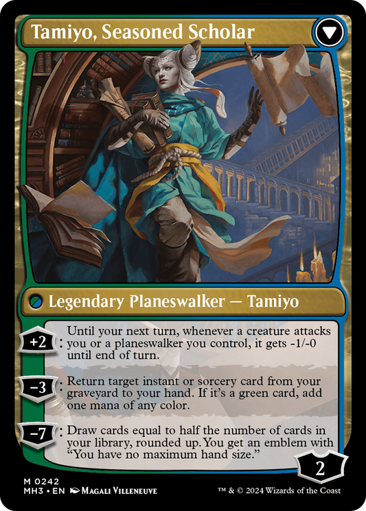 Tamiyo, étudiante curieuse // Tamiyo, érudite aguerrie [Modern Horizons 3]