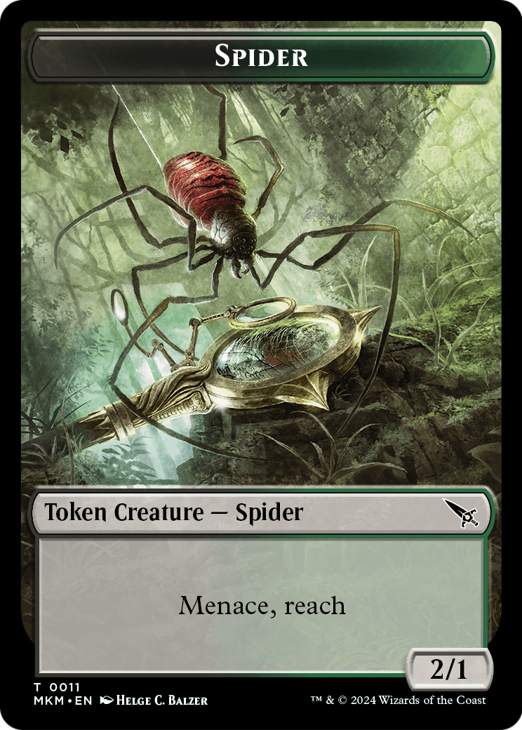 Spider (TMKM-011) [Murders at Karlov Manor Tokens] Foil