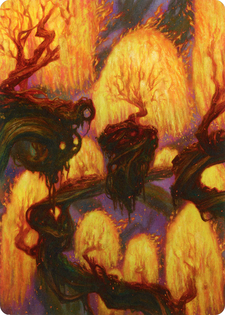 Grove of the Burnwillows // Grove of the Burnwillows (AZNR-034) (Borderless) [Zendikar Rising Art Series]