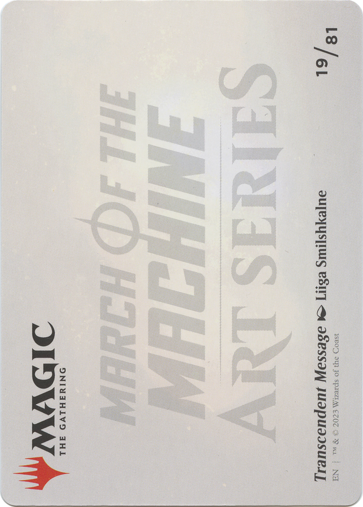 Transcendent Message // Transcendent Message (AMOM-019) (Borderless) [March of the Machine Art Series]