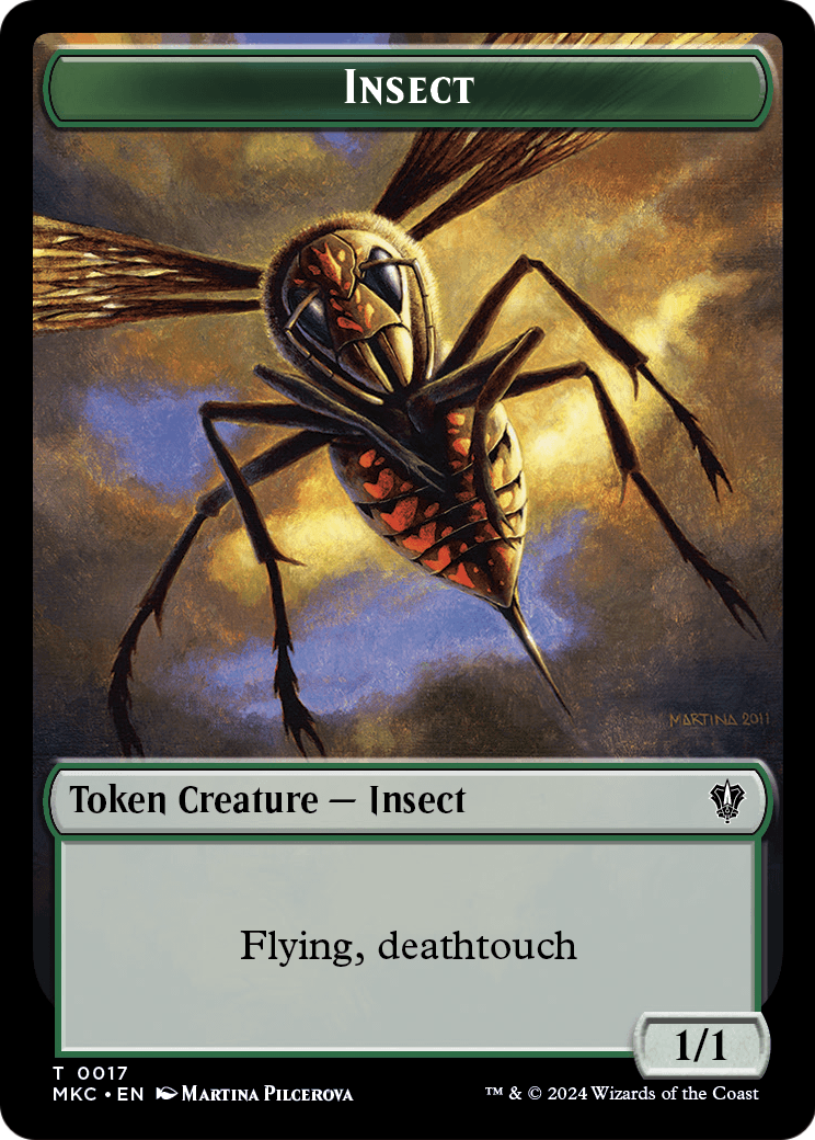 Insect (TMKC-017) [Murders at Karlov Manor Commander Tokens] Foil