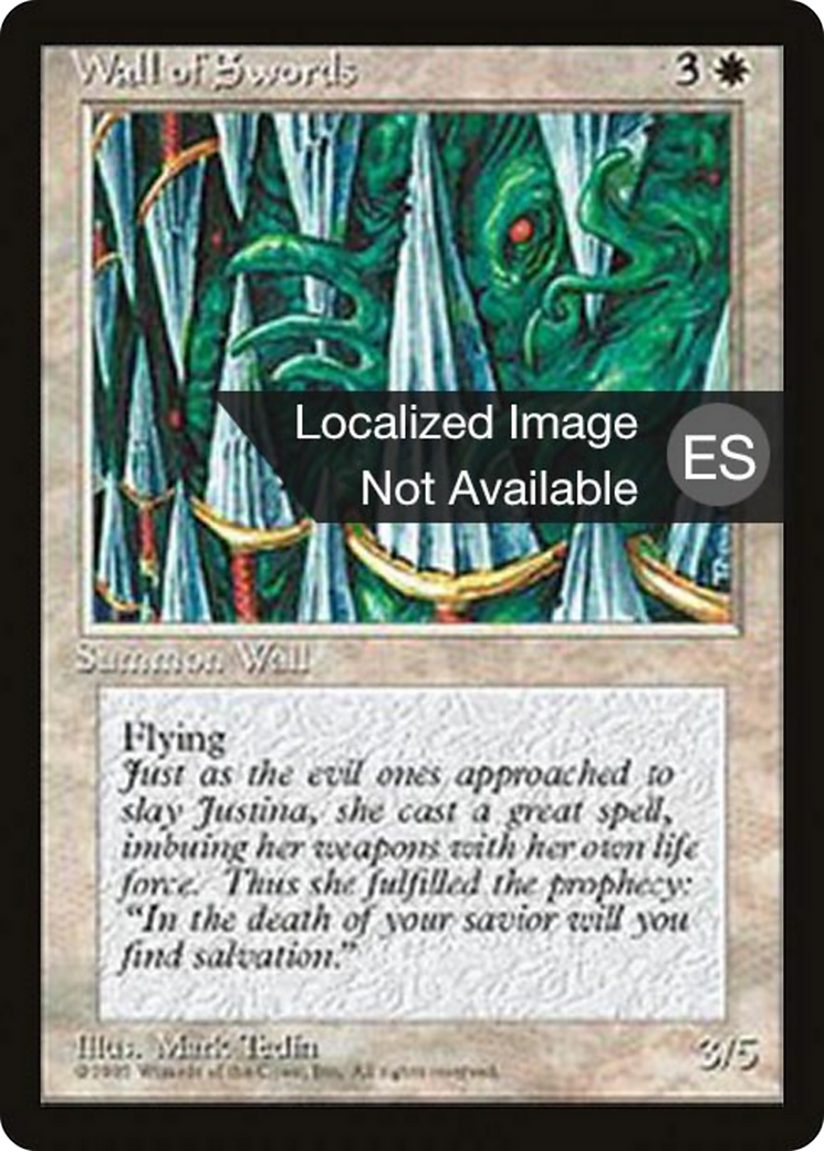 Wall of Swords (4BB-055) [Fourth Edition Foreign Black Border]