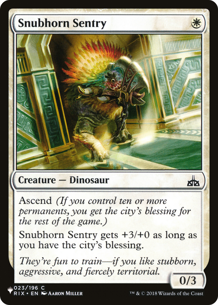Snubhorn Sentry (PLST-RIX-23) [The List]