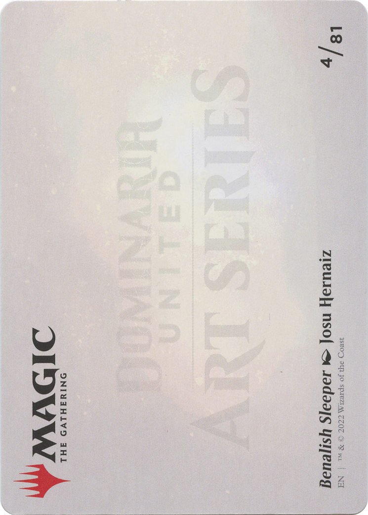 Benalish Sleeper // Benalish Sleeper (ADMU-004) (Borderless) [Dominaria United Art Series]