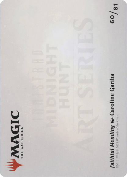 Faithful Mending // Faithful Mending (AMID-060) (Borderless) [Midnight Hunt Art Series] Foil