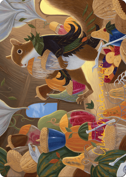 Stocking the Pantry // Stocking the Pantry (ABLB-024) (Borderless) [Bloomburrow Art Series] Foil