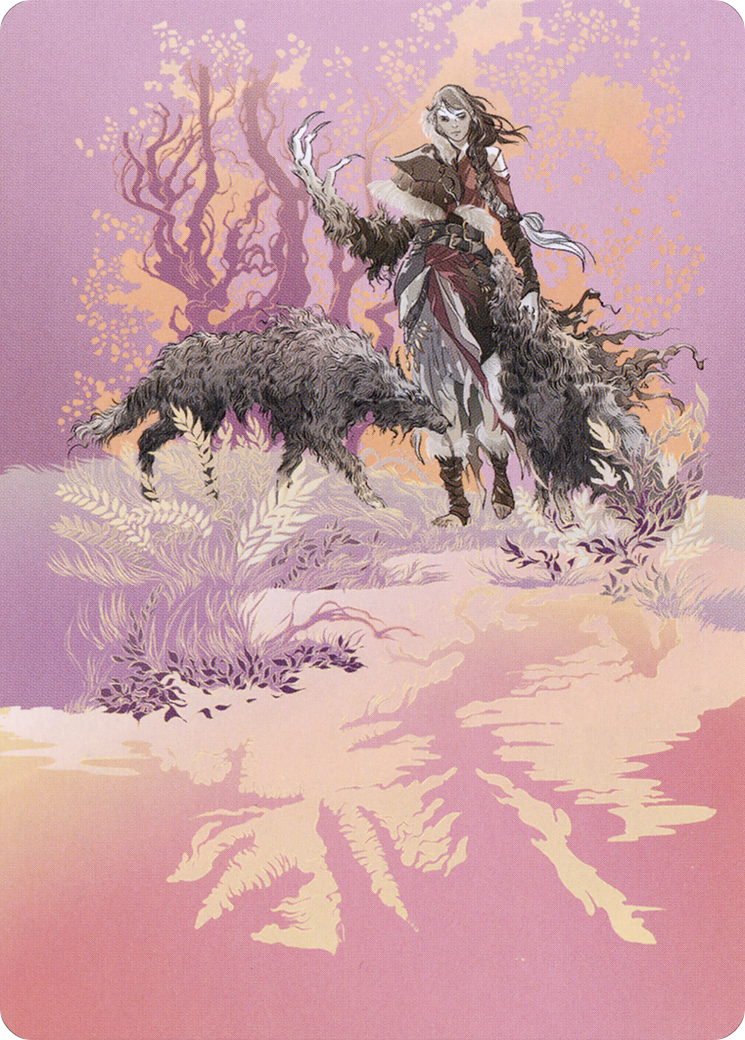 Arlinn, the Pack's Hope // Arlinn, the Pack's Hope (AMID-003) (Borderless) [Midnight Hunt Art Series] Foil