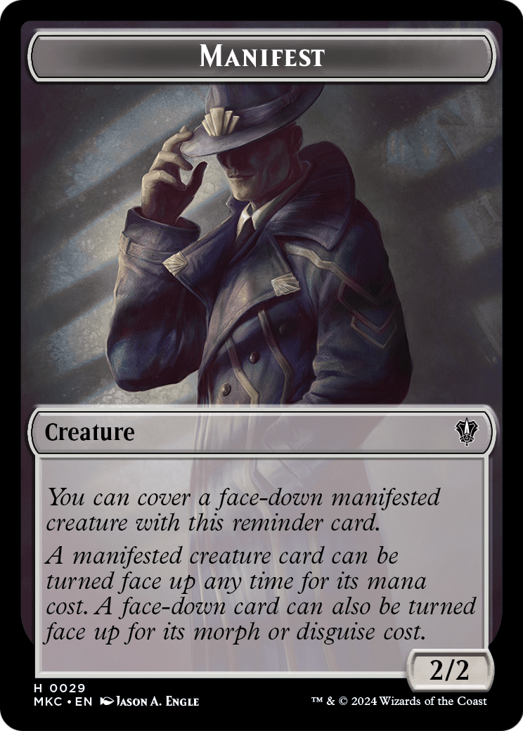 Manifest (TMKC-029) [Murders at Karlov Manor Commander Tokens]
