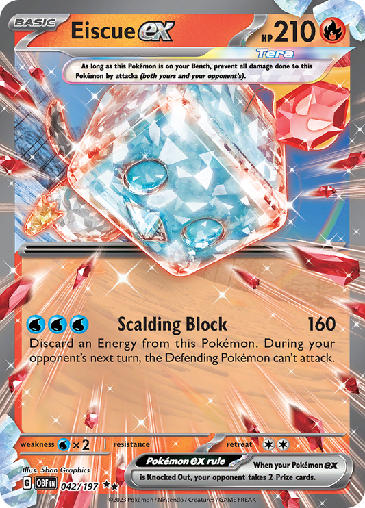 Eiscue ex (042/197) [Écarlate et Violet : Flammes Obsidiennes]