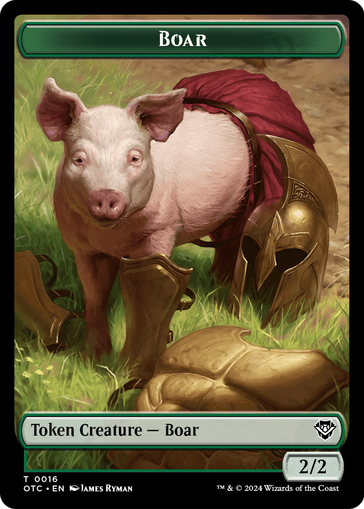 Boar (TOTC-016) [Outlaws of Thunder Junction Commander Tokens] Foil