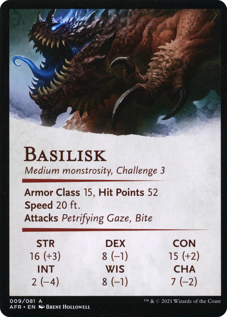 Underdark Basilisk // Basilisk (AAFR-009) (Borderless) [Adventures in the Forgotten Realms Art Series]