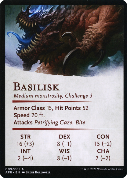 Underdark Basilisk // Basilisk (AAFR-009) (Borderless) [Adventures in the Forgotten Realms Art Series] Foil