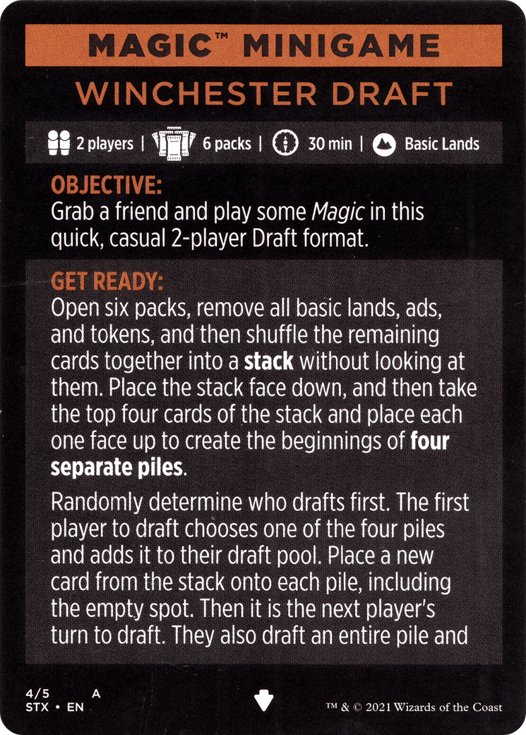 Winchester Draft // Winchester Draft (cont'd) (MSTX-004) [Strixhaven: School of Mages Minigames]