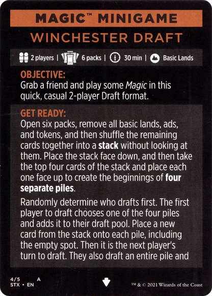 Winchester Draft // Winchester Draft (cont'd) (MSTX-004) [Strixhaven: School of Mages Minigames]