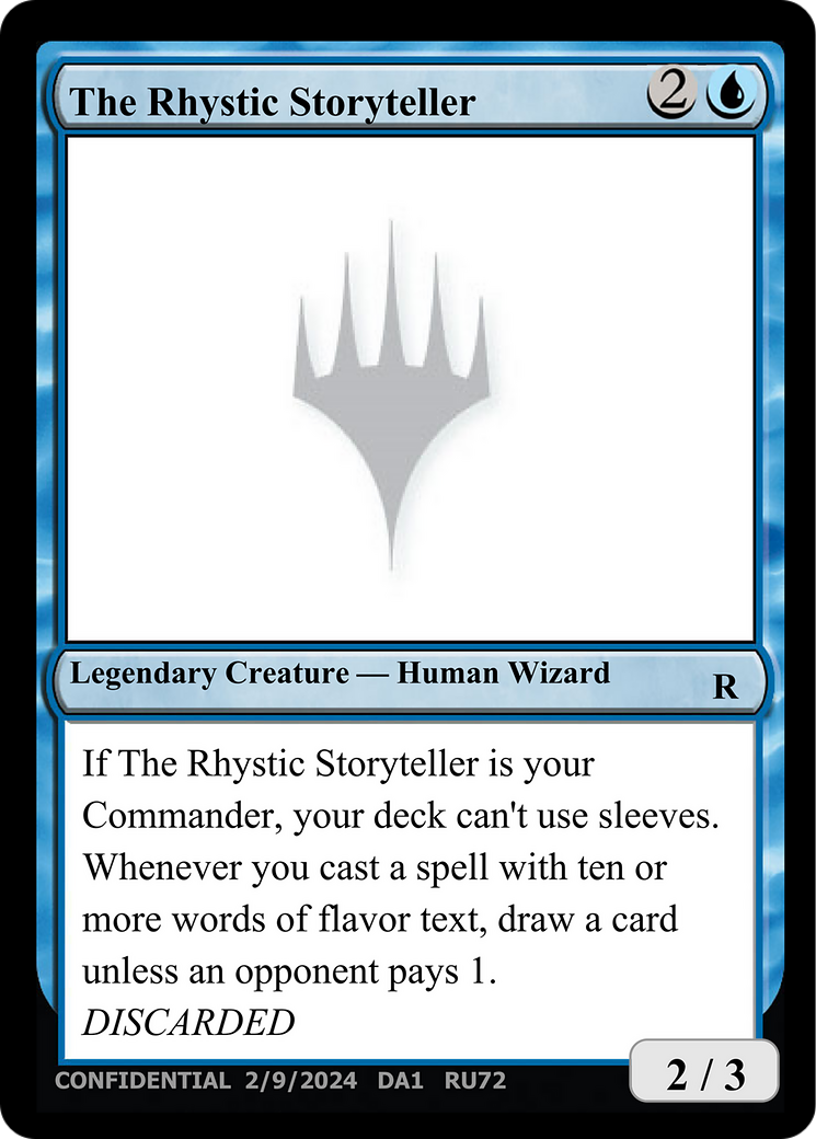 The Rhystic Storyteller (UNK-RU72) [Unknown Event]