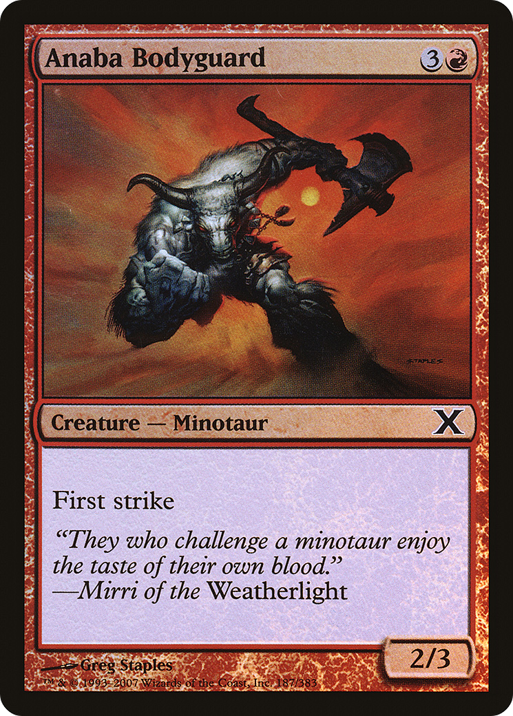 Anaba Bodyguard (10E-187★) [Tenth Edition] Foil