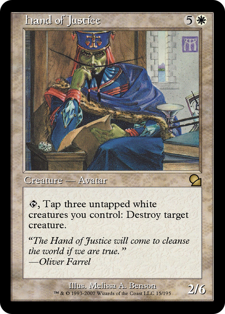 Hand of Justice (ME1-015) [Masters Edition] Foil