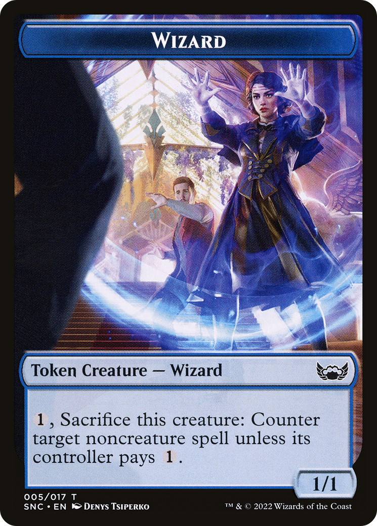 Wizard (TSNC-005) [Streets of New Capenna Tokens] Foil