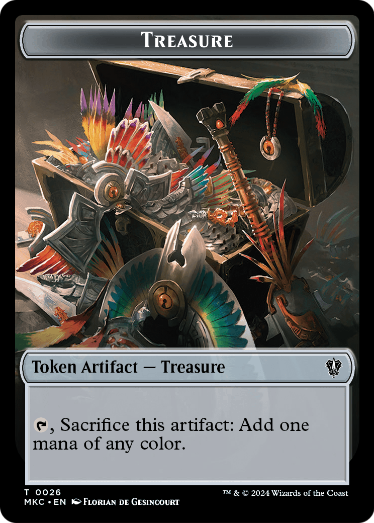 Treasure (TMKC-026) [Murders at Karlov Manor Commander Tokens] Foil