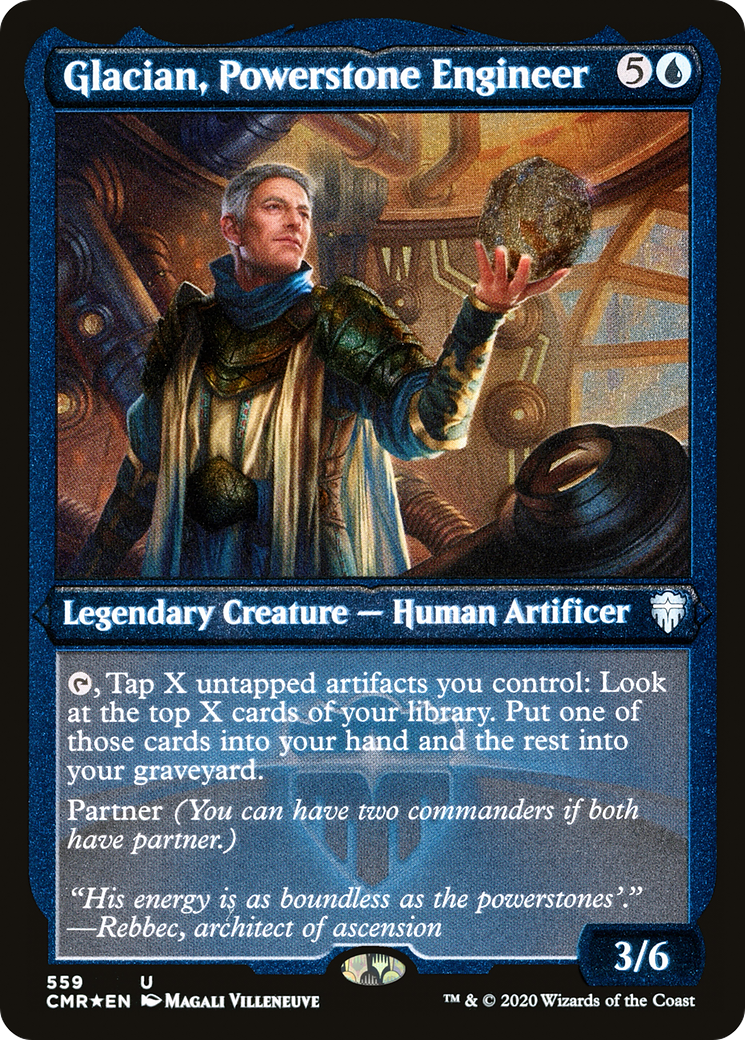 Glacian, Powerstone Engineer (Foil Etched) (CMR-559) [Commander Legends] Foil