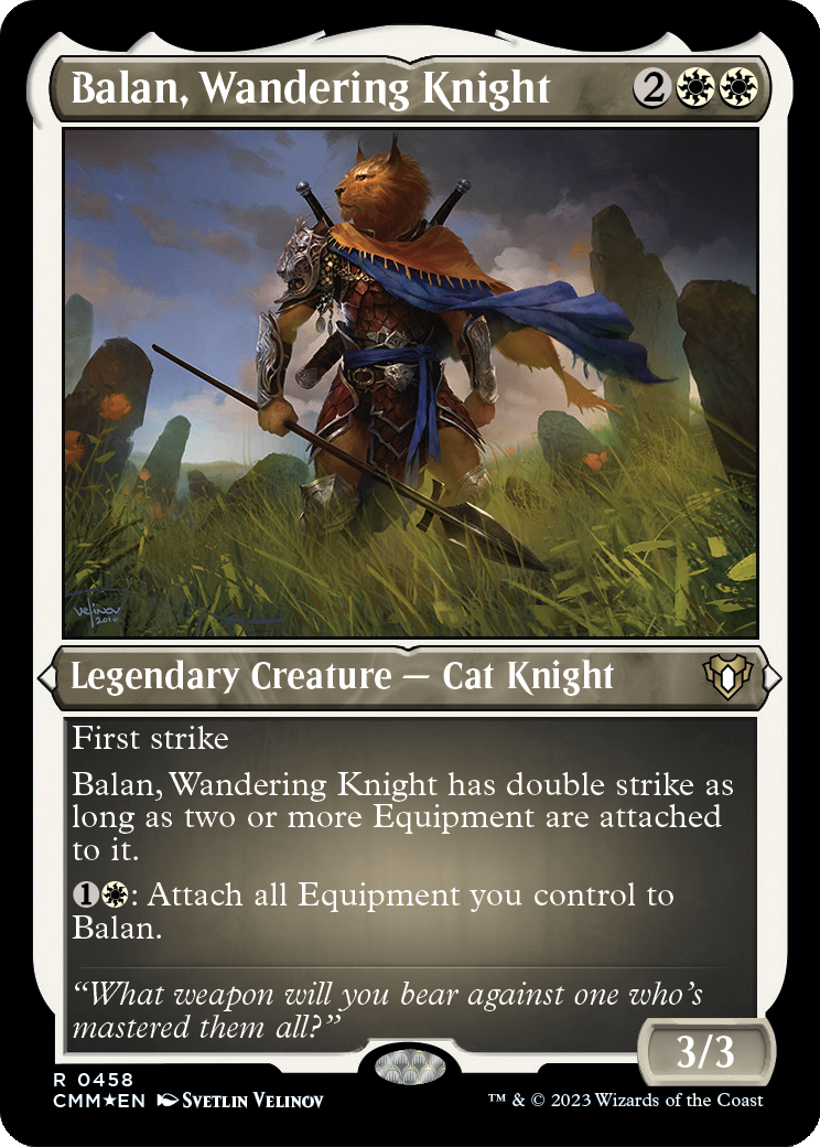 Balan, Wandering Knight (Foil Etched) (CMM-458) [Commander Masters] Foil