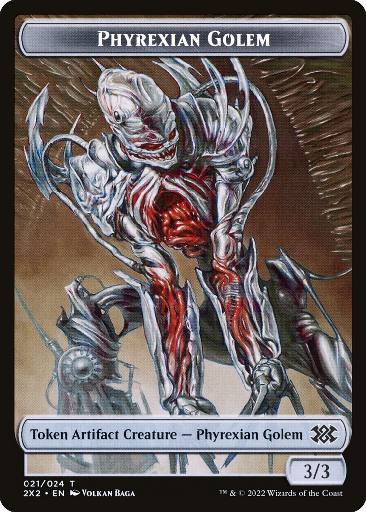 Phyrexian Golem (T2X2-021) [Double Masters 2022 Tokens] Foil