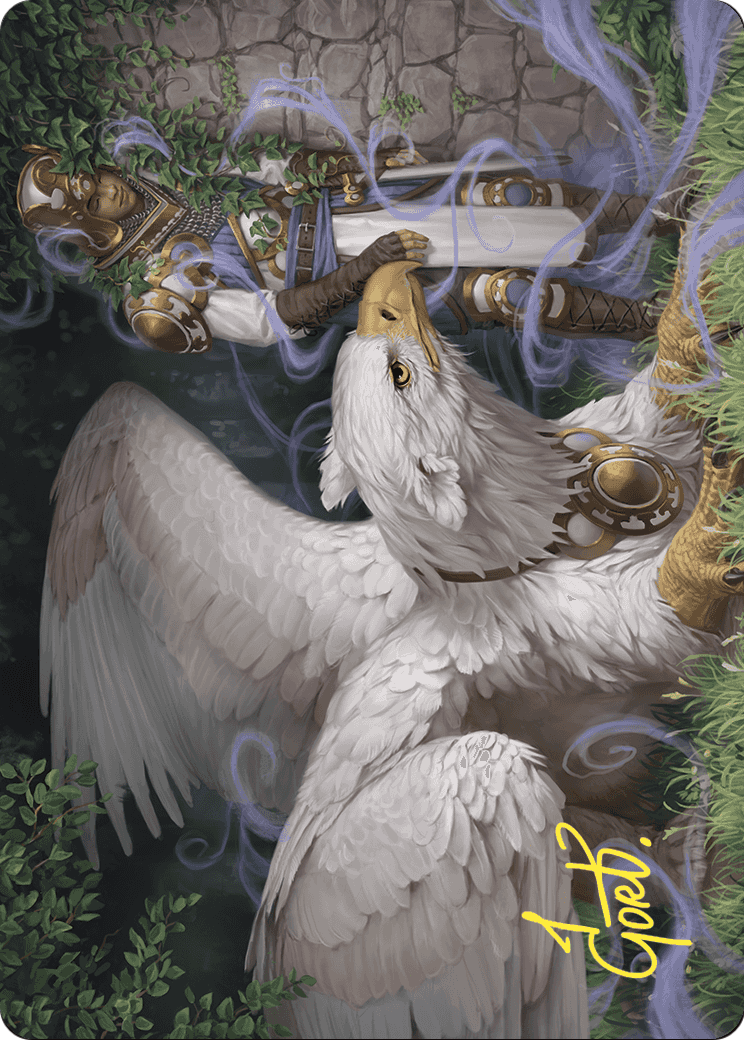 Dutiful Griffin // Dutiful Griffin (AWOE-003) (Borderless) [Wilds of Eldraine Art Series] Foil