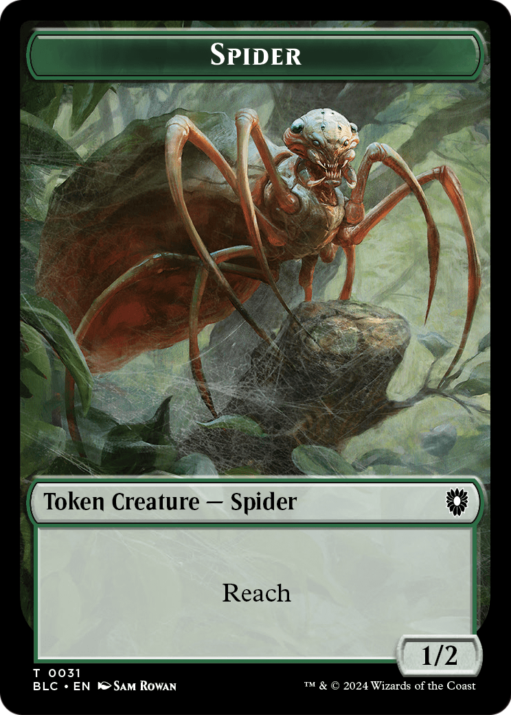 Spider (TBLC-031) [Bloomburrow Commander Tokens] Foil
