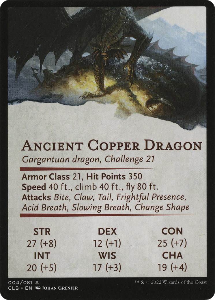 Ancient Copper Dragon // Ancient Copper Dragon (ACLB-004) (Borderless) [Battle for Baldur's Gate Art Series]