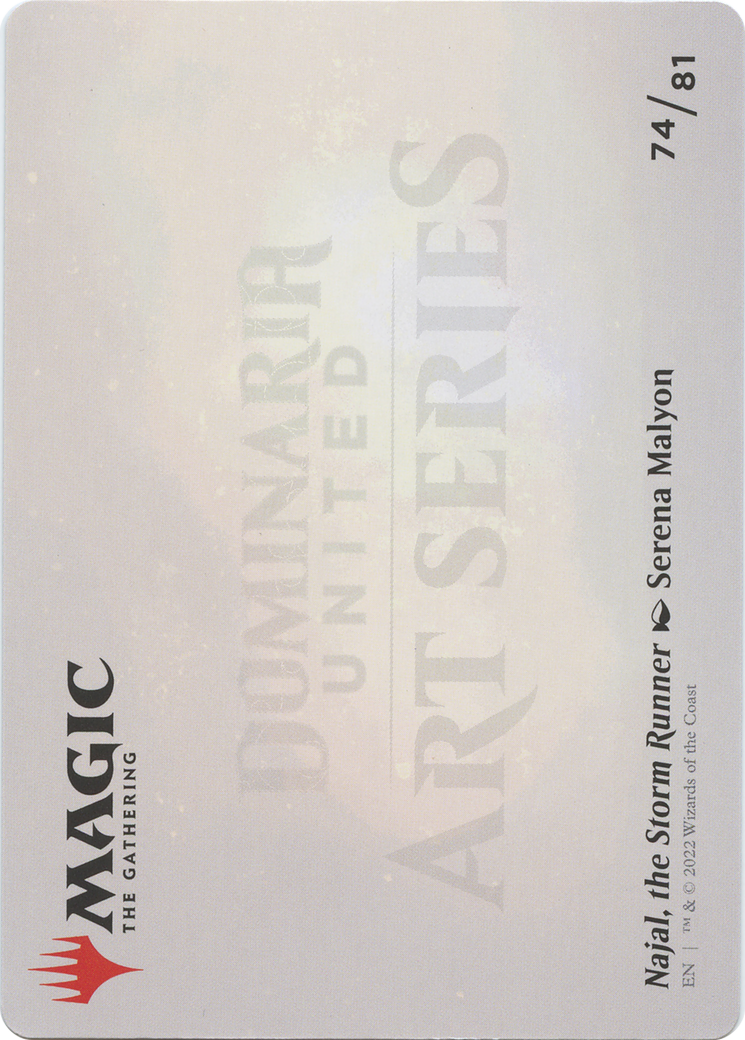 Najal, the Storm Runner // Najal, the Storm Runner (ADMU-074) (Borderless) [Dominaria United Art Series]