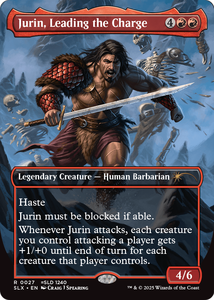 Jurin, Leading the Charge (SLX-027) (Borderless) [Universes Within]
