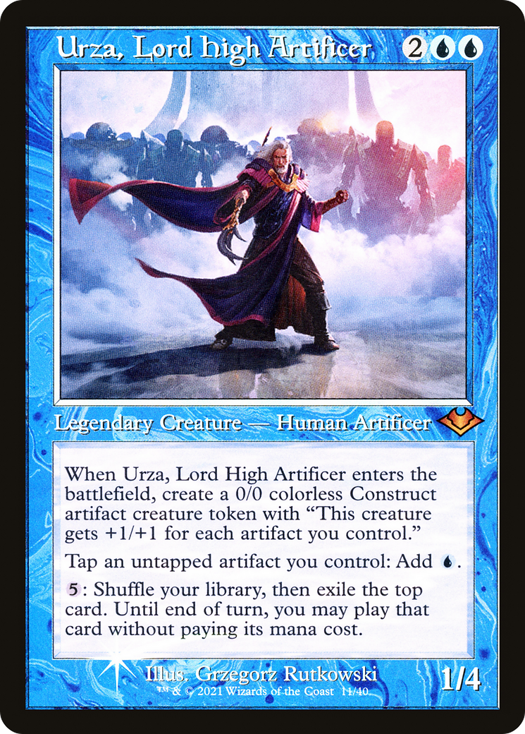 Urza, Lord High Artificer (Retro Frame) (MH1-011) [Modern Horizons 1 Timeshifts] Etched Foil