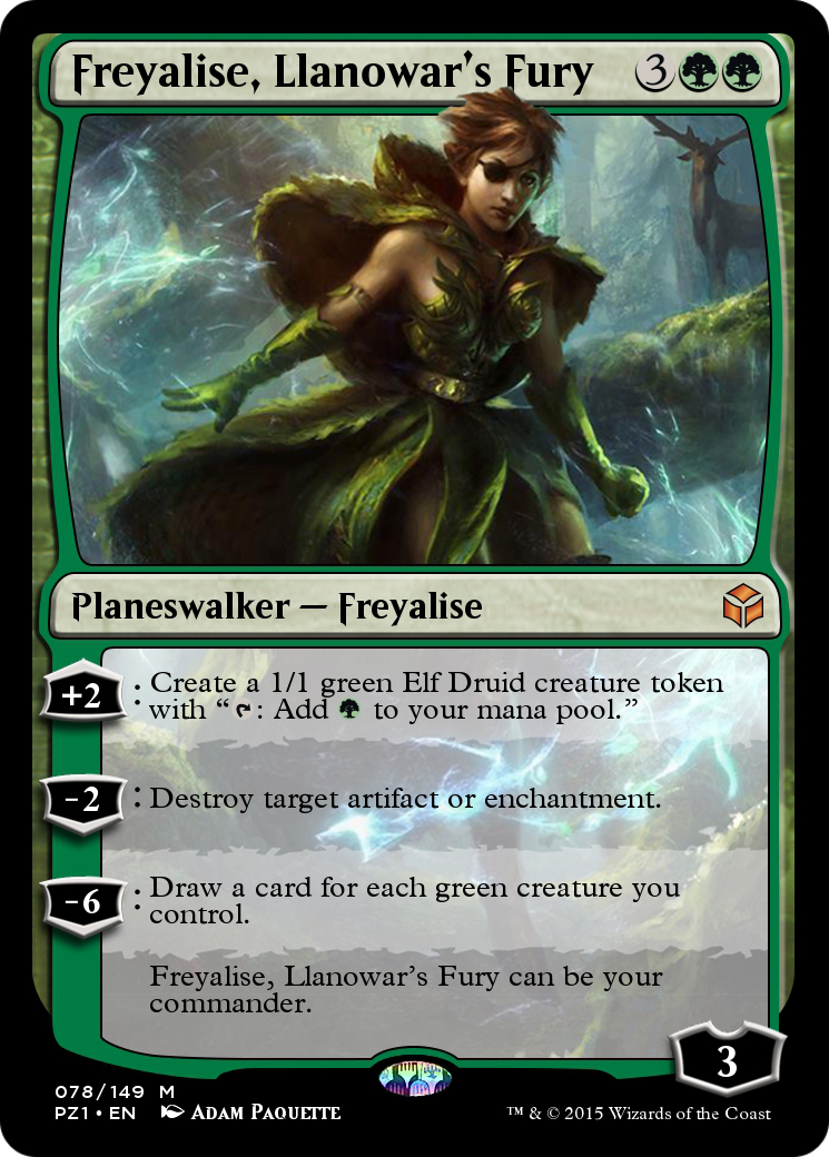 Freyalise, Llanowar's Fury (PZ1-078) [Legendary Cube Prize Pack]