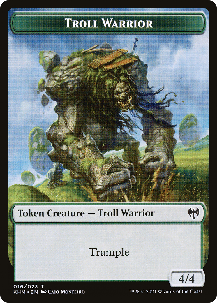 Troll Warrior (TKHM-016) [Kaldheim Tokens] Foil
