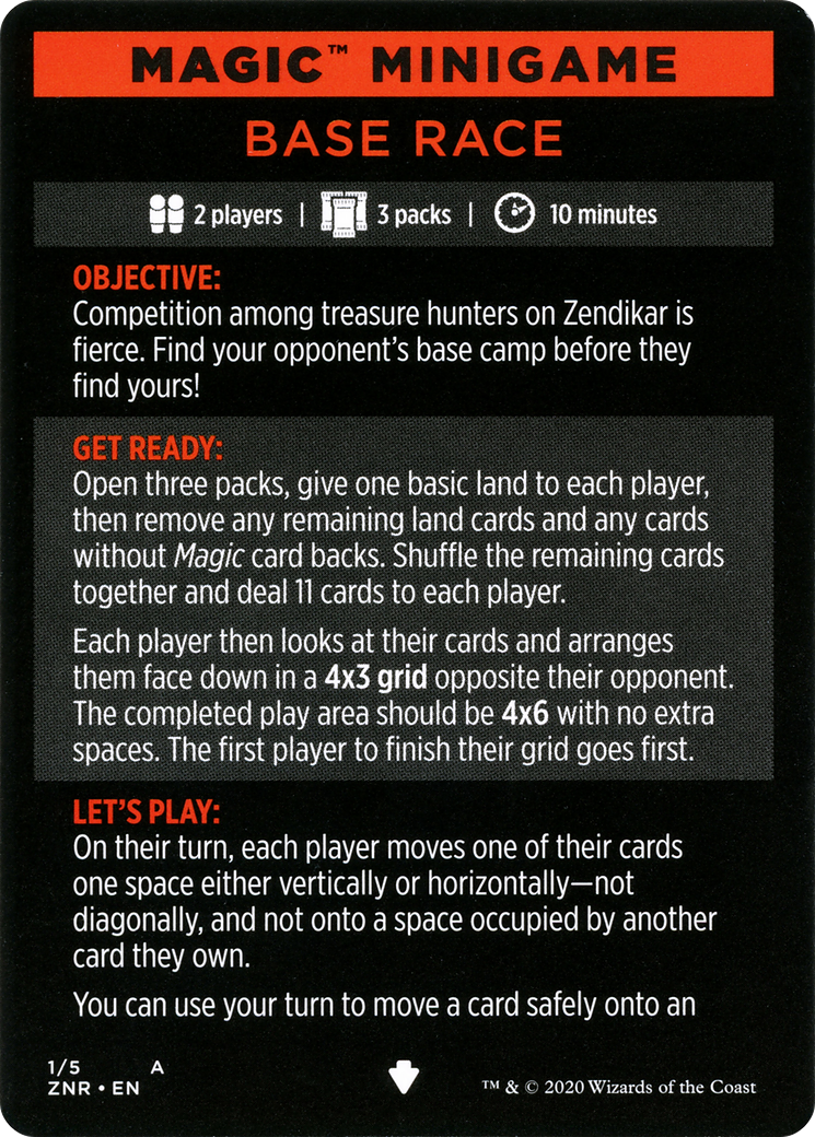 Base Race // Base Race (cont'd) (MZNR-001) [Zendikar Rising Minigames]