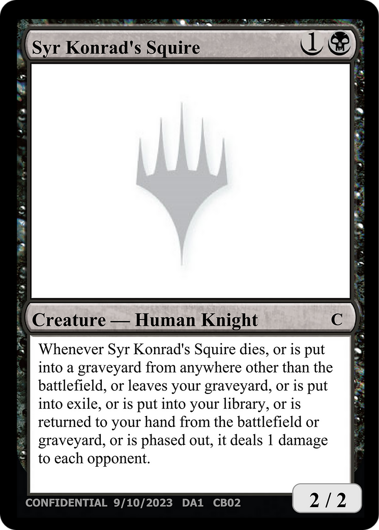 Syr Konrad's Squire (UNK-CB02B) [Unknown Event]