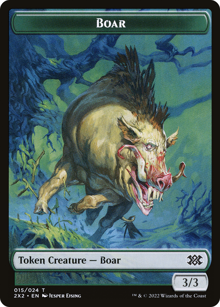 Boar (T2X2-015) [Double Masters 2022 Tokens] Foil