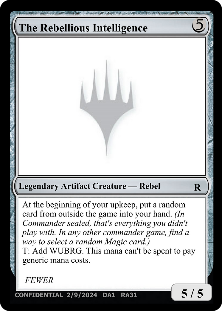 The Rebellious Intelligence (UNK-RA31) [Unknown Event]