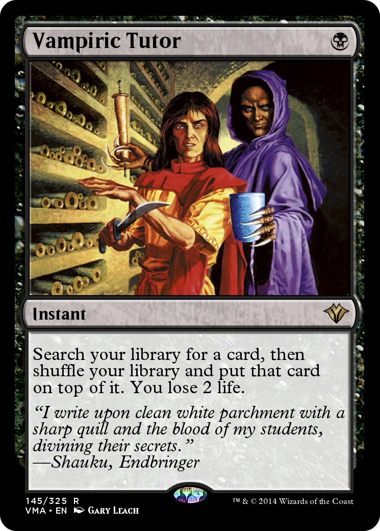 Vampiric Tutor (VMA-145) [Vintage Masters] Foil