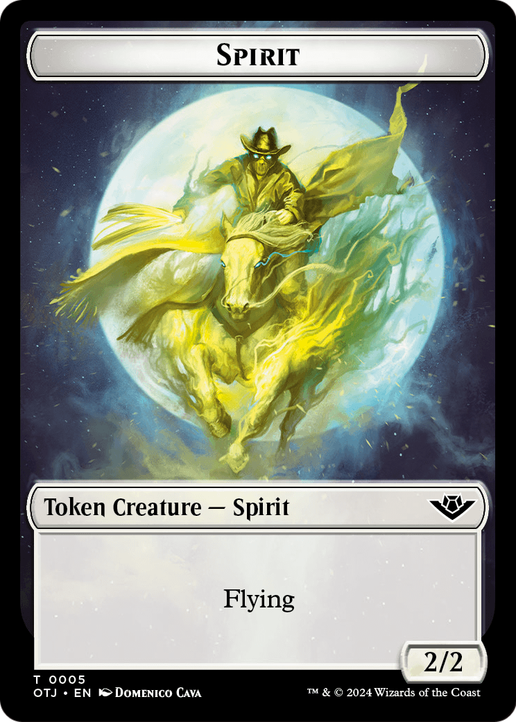 Spirit (TOTJ-005) [Outlaws of Thunder Junction Tokens] Foil