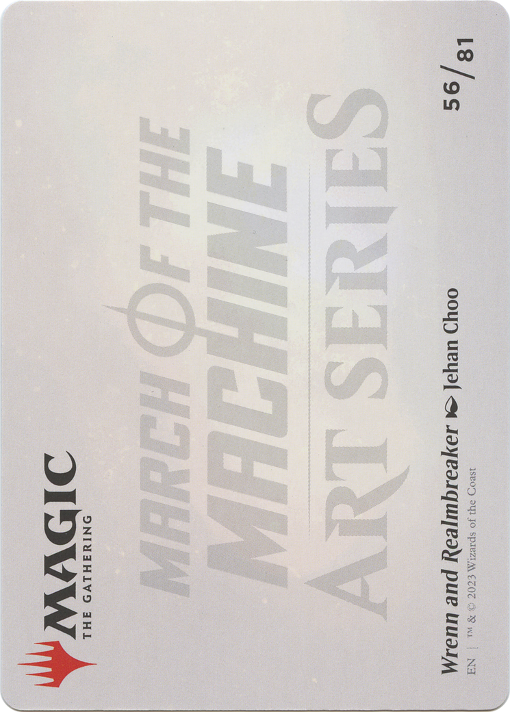 Wrenn and Realmbreaker // Wrenn and Realmbreaker (AMOM-056) (Borderless) [March of the Machine Art Series] Foil