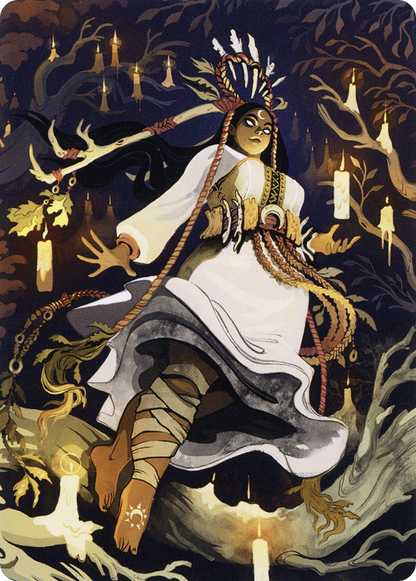 Candlegrove Witch // Candlegrove Witch (AMID-076) (Borderless) [Midnight Hunt Art Series]
