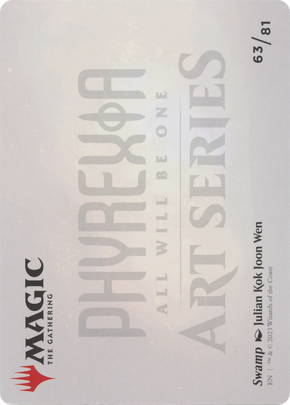 Swamp // Swamp (AONE-063) (Borderless) [Phyrexia: All Will Be One Art Series] Foil