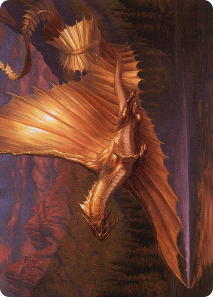 Adult Gold Dragon // Adult Gold Dragon (AAFR-058) (Borderless) [Adventures in the Forgotten Realms Art Series]