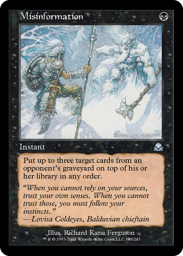 Misinformation (ME2-105) [Masters Edition II] Foil